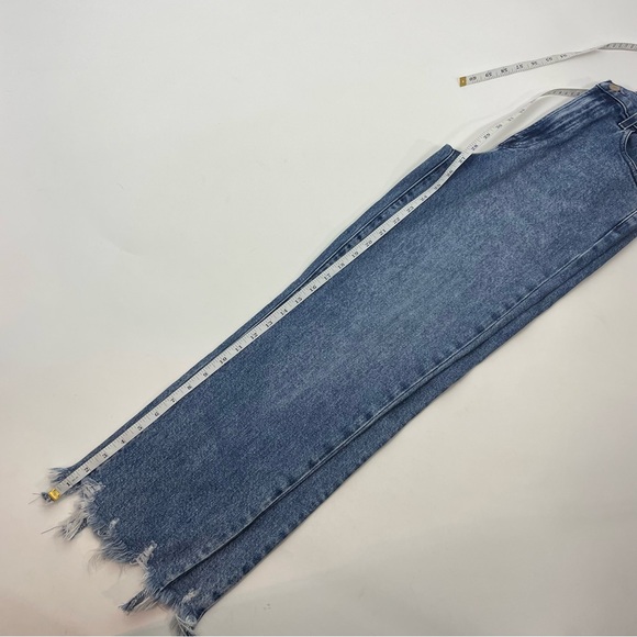 J Brand Jules High Rise Straight Jeans In Sympathy Destruct Women's 27 Raw hems - Picture 6 of 7